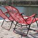 Pair of folding lounge chairs scoubidou vintage 60s
