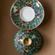 Small covered Chinese porcelain dish, Wan Shou decoration, 1970s-80s.