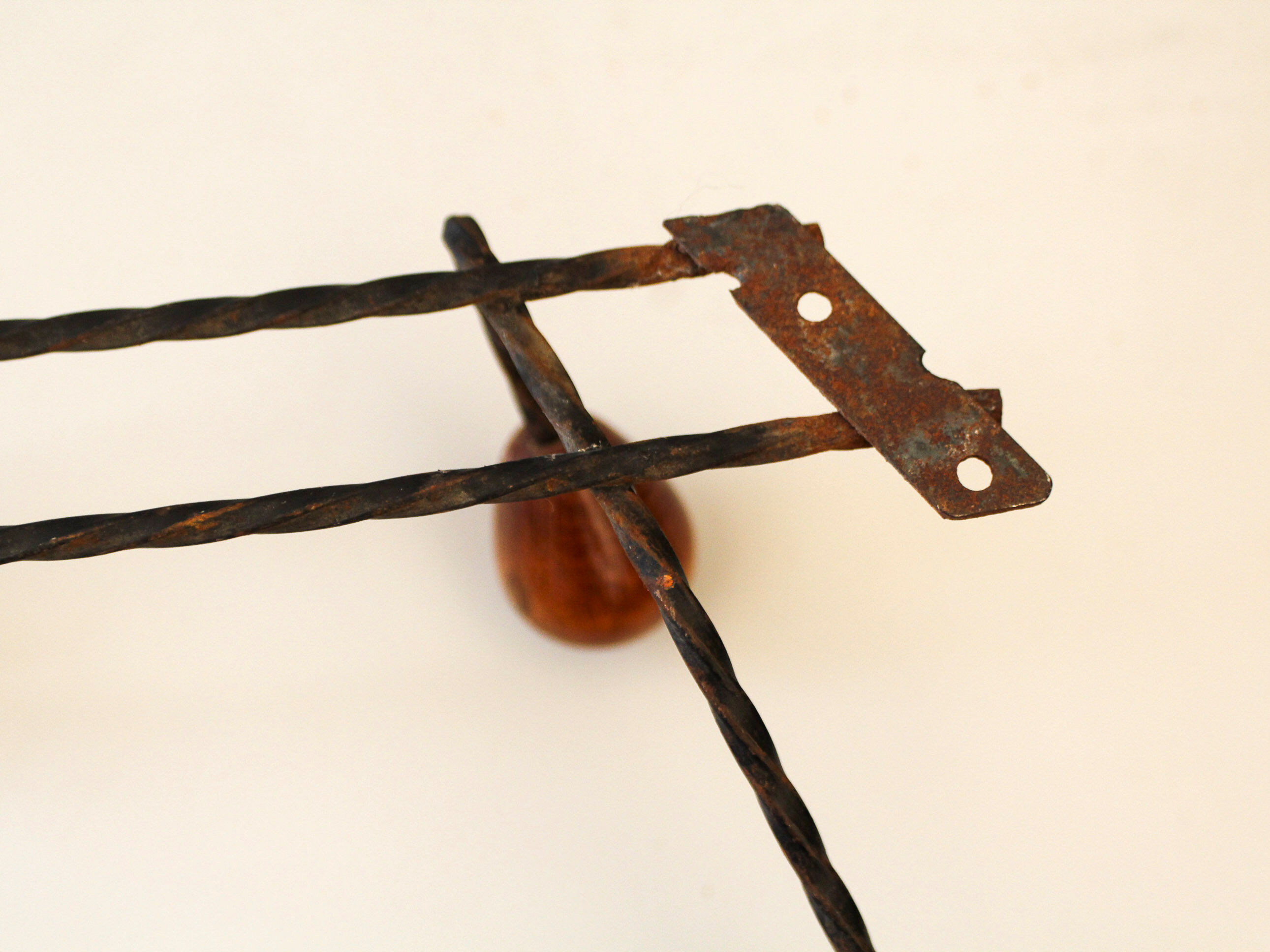 Wall coat rack iron and vintage wood