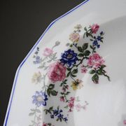 4 Bernardaud Limoges porcelain soup plates with floral decoration from the 1920s-1950s