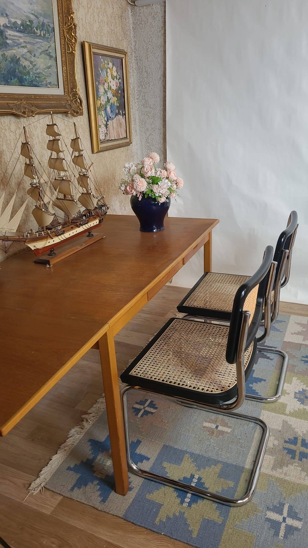Chaise Cesca B32 noire d'après Marcel Breuer, Italie