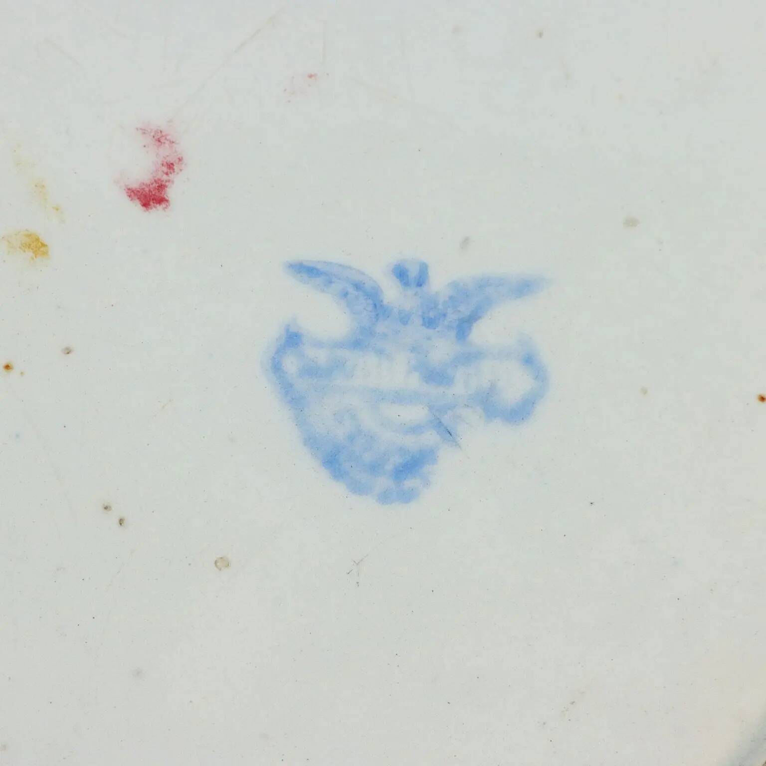 Antique ceramic plate from Laveno, Italy, late 20th century.