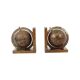Vintage Set of Wooden Globe Bookends from the 1970s