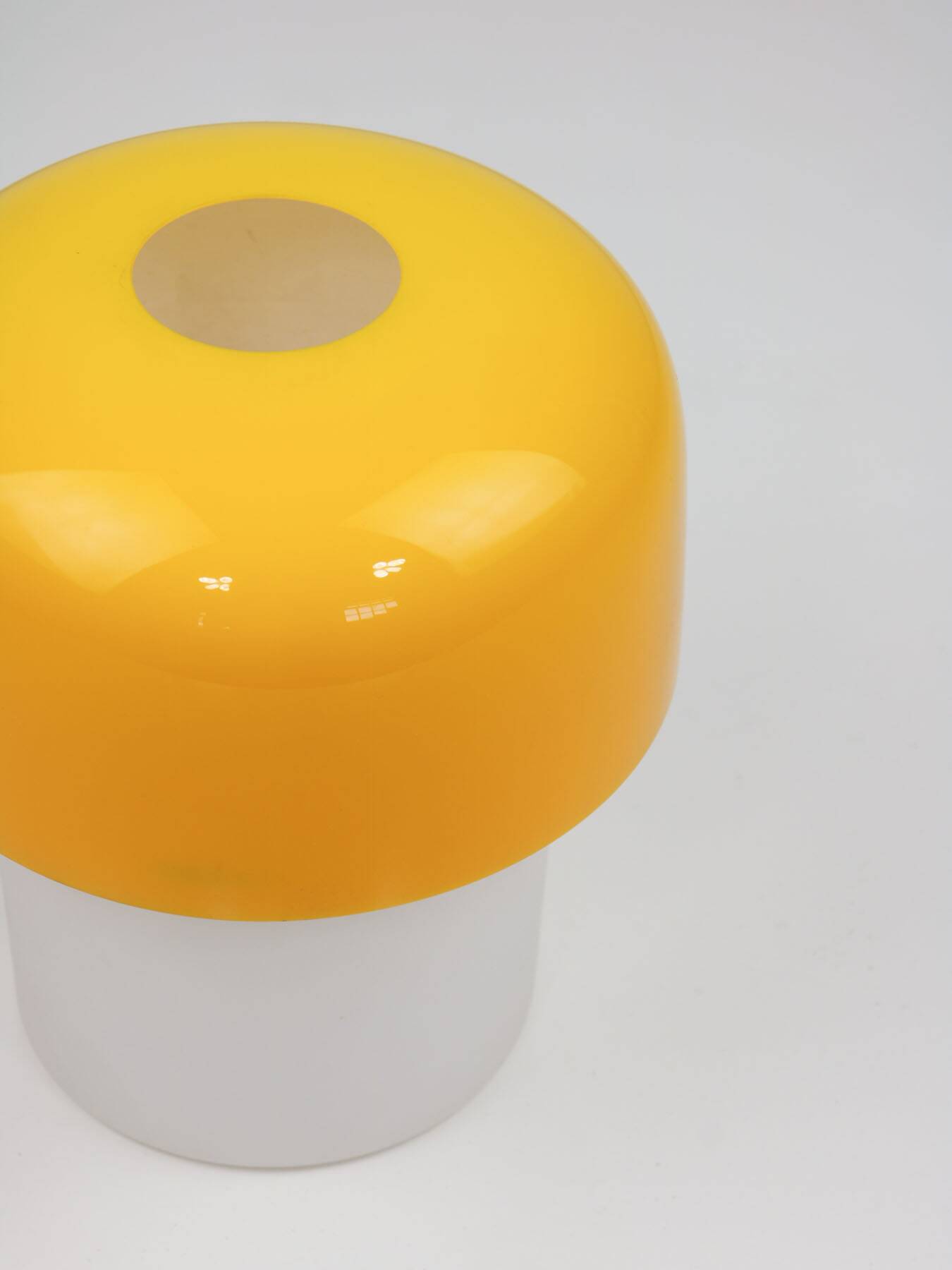 Rare Yellow Mushroom Table Lamp by Luigi Massoni for Guzzini, 1970s