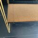 Vintage 1960 String wall shelf in gold wood - 60 x 50 cm