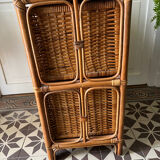 Rattan chest of drawers lockers