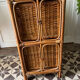 Commode rotin casiers