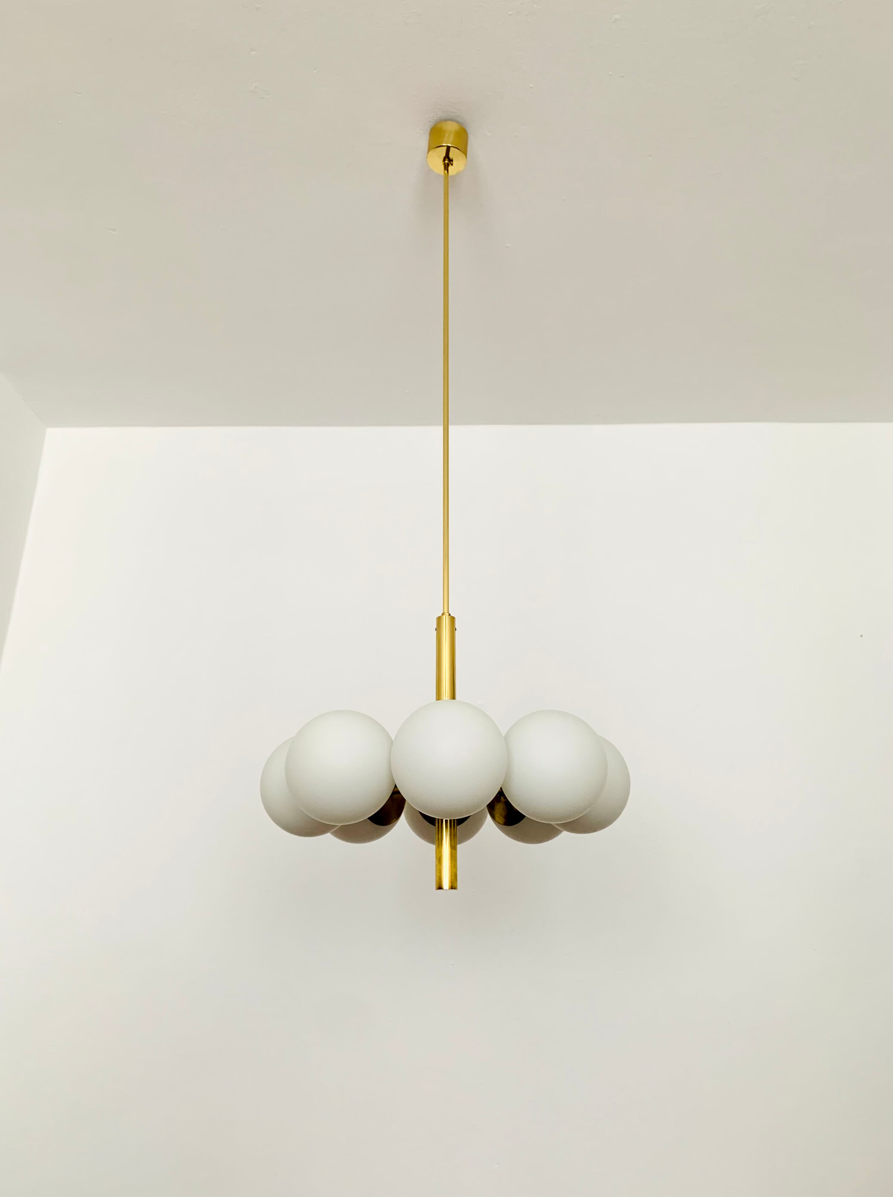 Brass Sputnik chandelier by Kaiser Leuchten