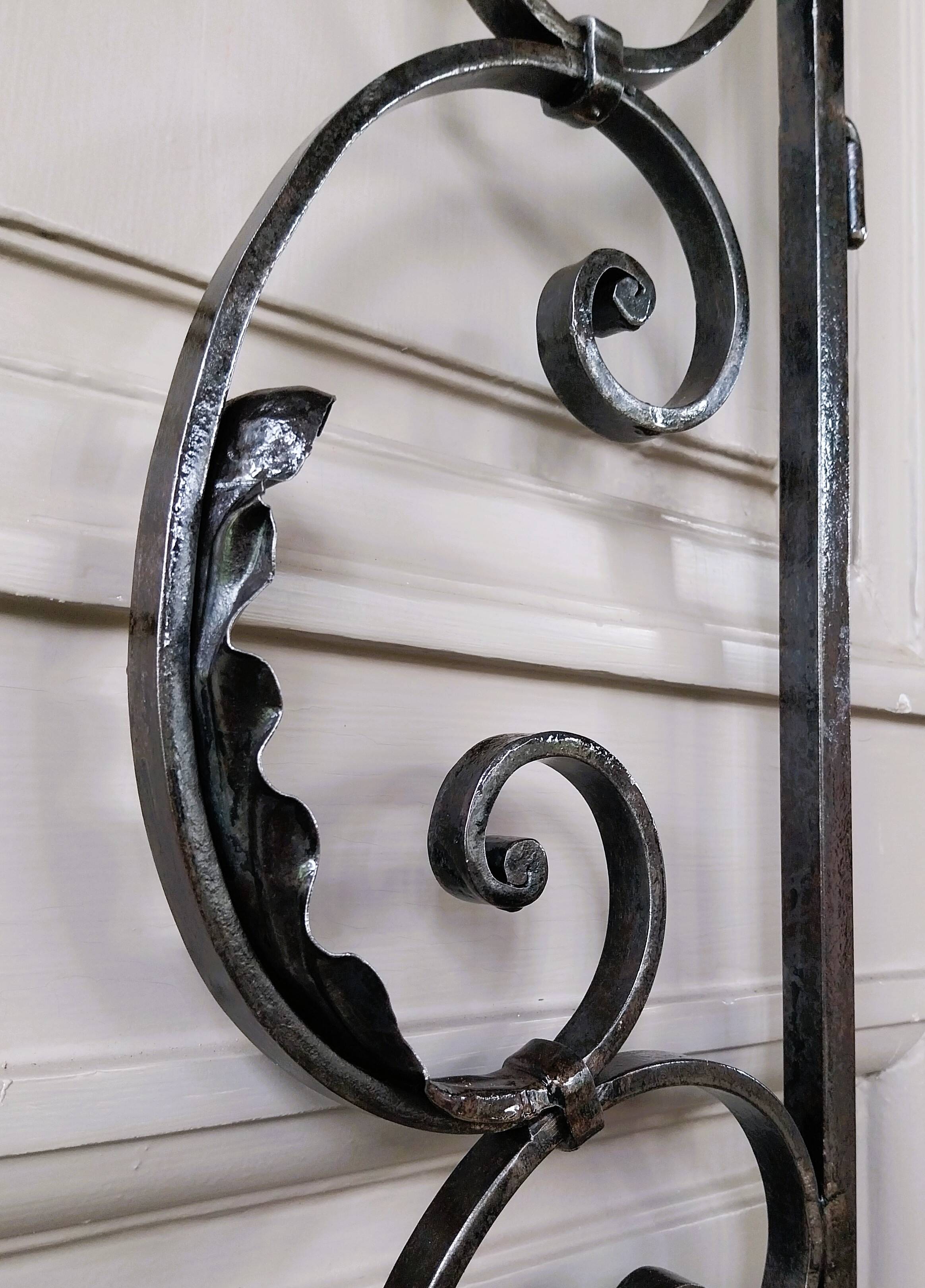 2 antique wrought iron doors