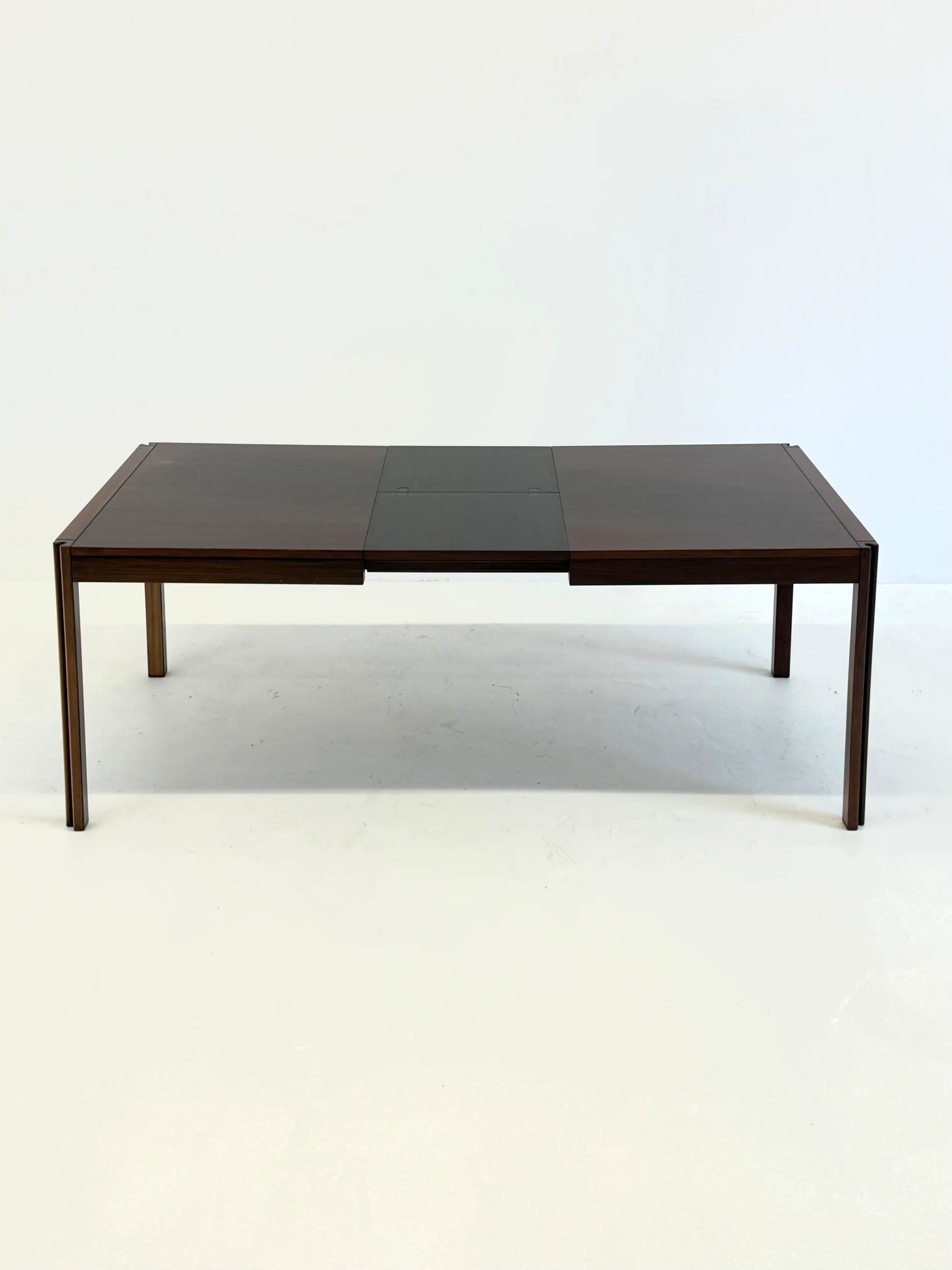 4D wooden vintage dining table by Angelo Mangiarotti for Molteni