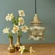 Vintage amber glass suspension globe