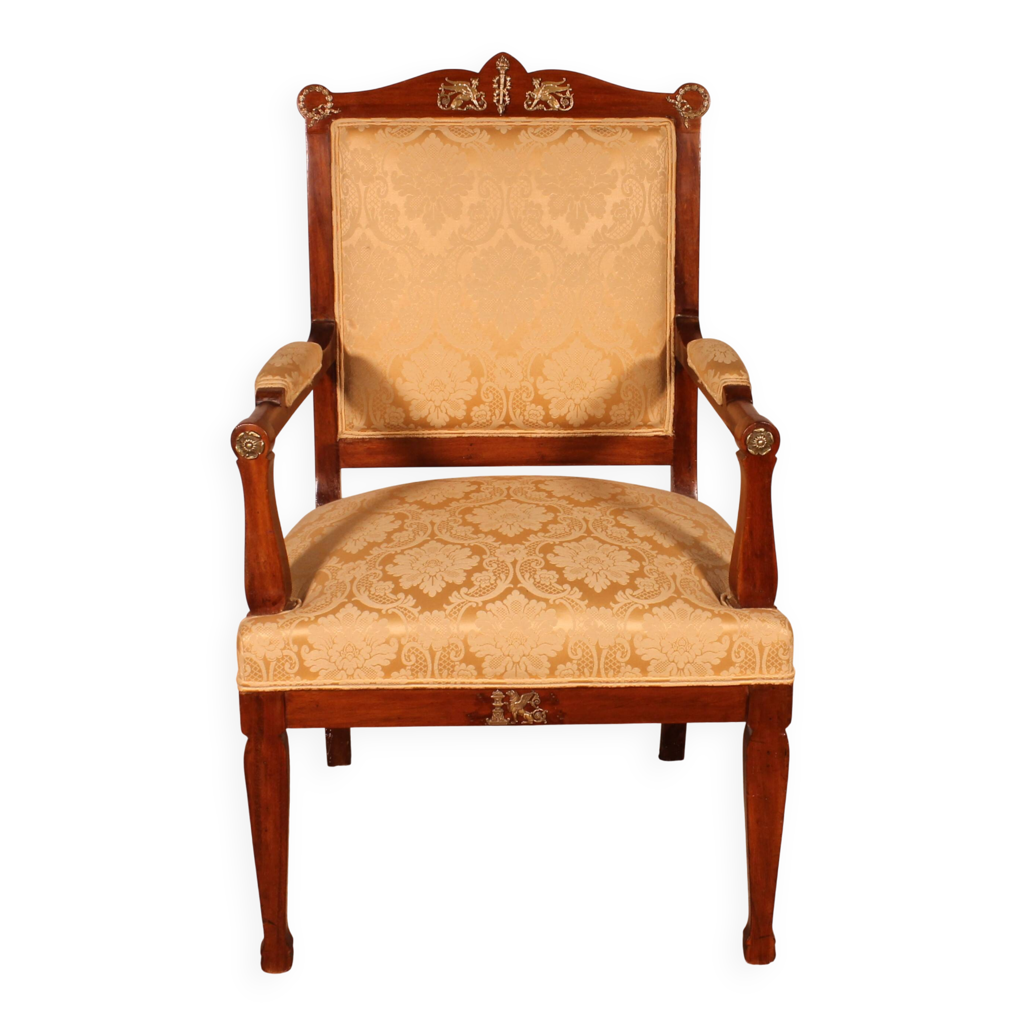 Mahogany Empire Style Armchair