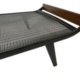 Vintage meridian Auping Cleopatra metal teak design by Dick Cordemeyer