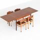 Table à manger extensible scandinave en teck, Danemark 1960