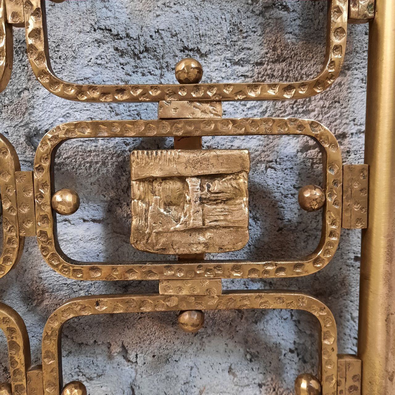 1960s / 70s bed design in gilded brass.