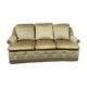Canapé crapaud vintage en velours beige doré