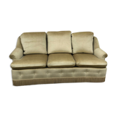 Vintage sofa in golden beige velvet