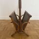 Brown rattan and cane magazine rack