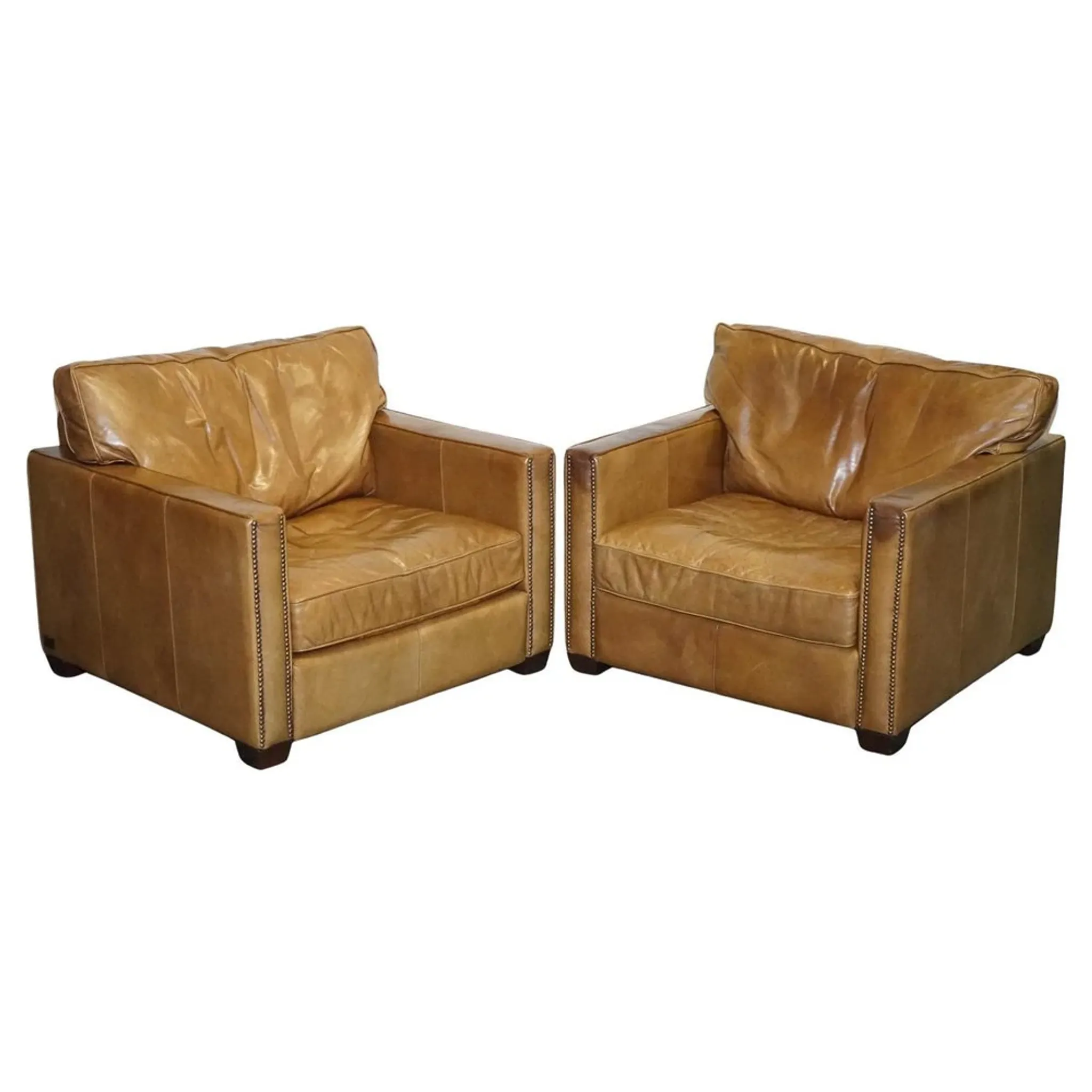 Leather Armchairs Tanned by Timothy Oulton Viscount