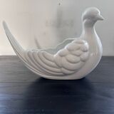 Large white bird planter