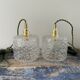 Set of two vintage bubbled glass handhelds
