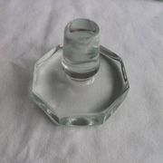 Carved blown glass decanter