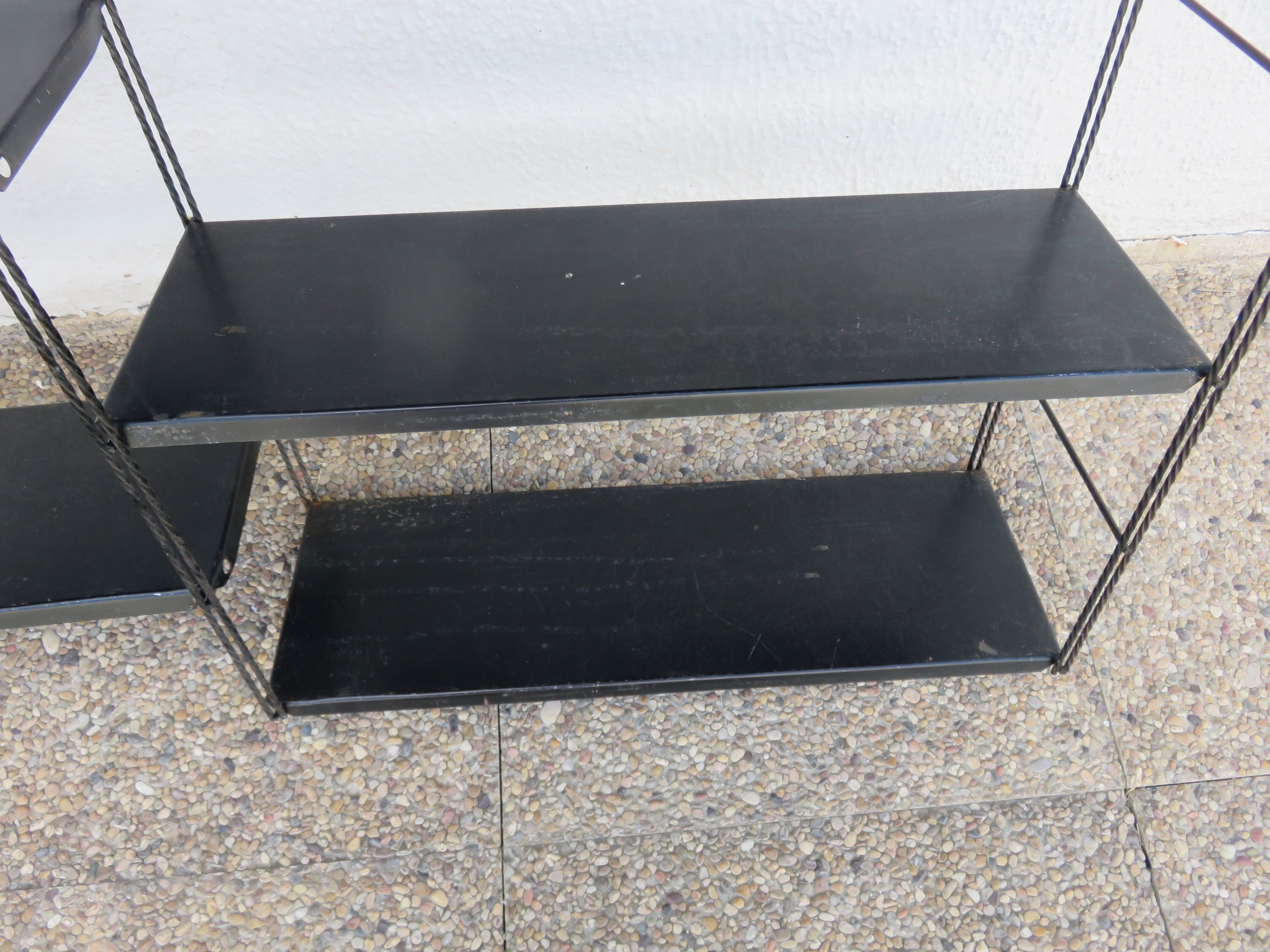 Modular wall shelf string metal 50/60s