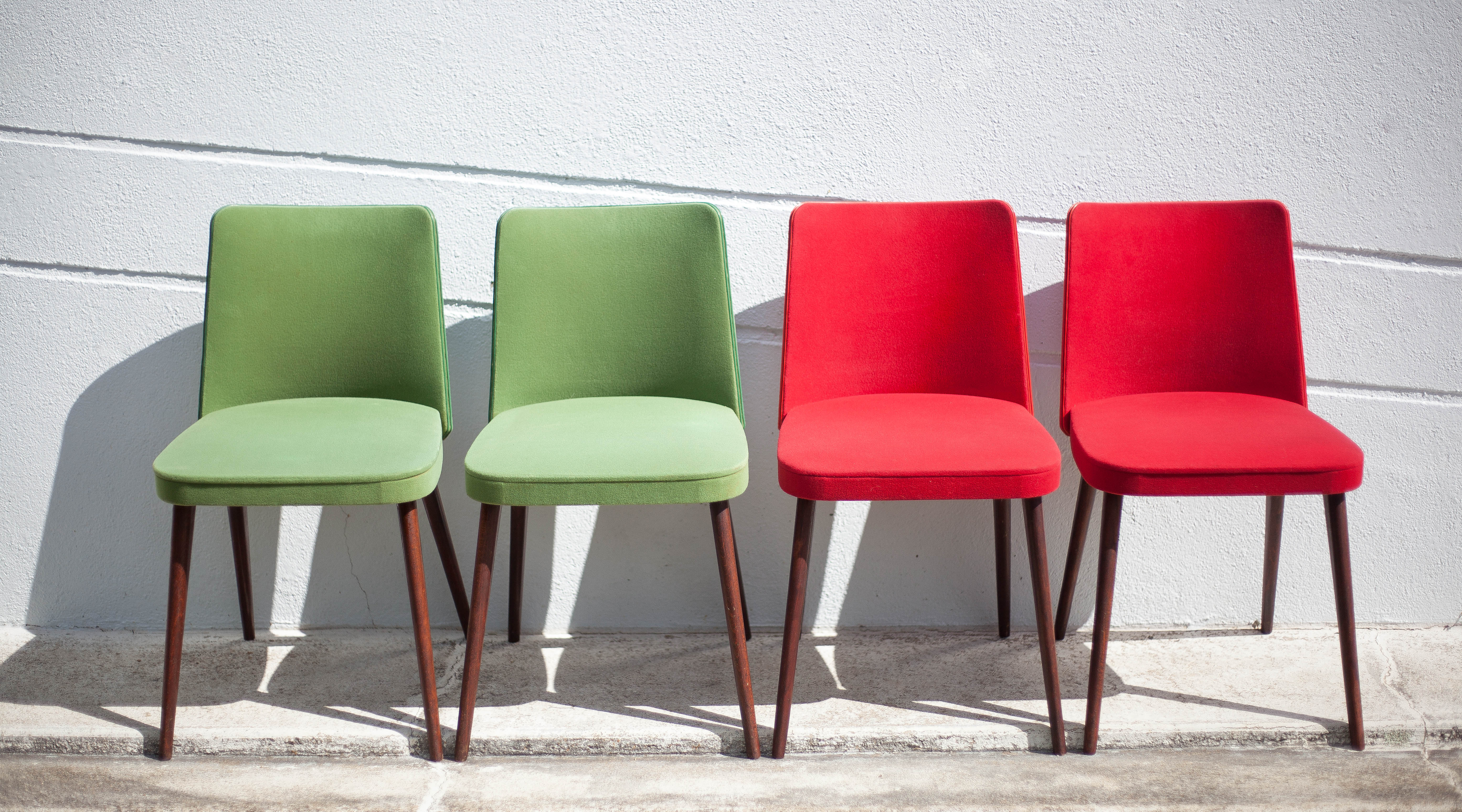 Vintage compass leg chairs, 50