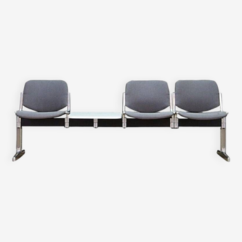 Grey aluminium bench, Danish design, 1960s, production: Denmark