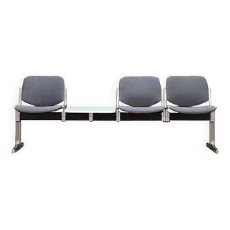 Grey aluminium bench, Danish design, 1960s, production: Denmark