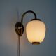Lampe murale vintage très rare Kina par Bent Karlby, Lyfa, années 1940.
