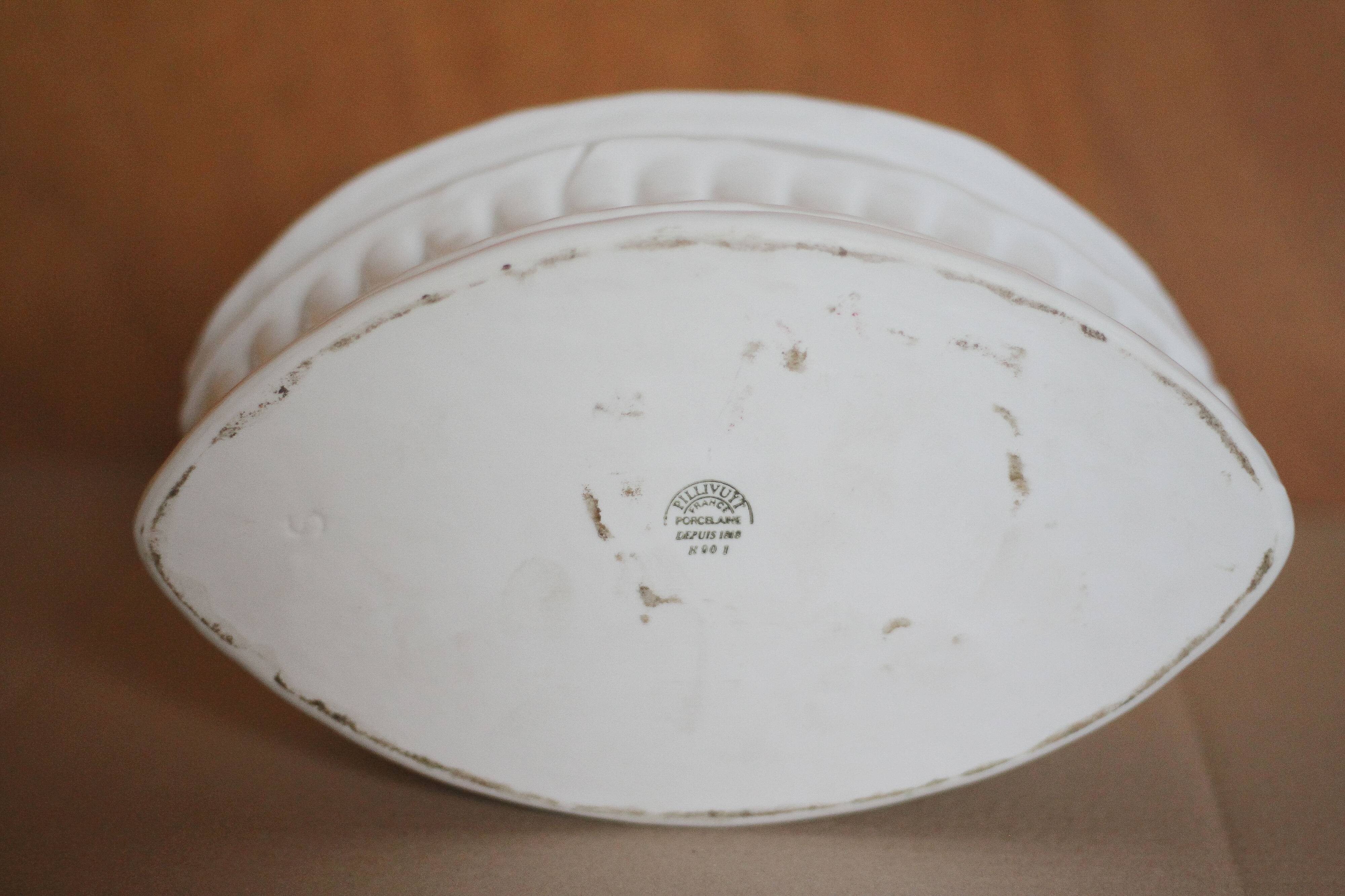 Pillivuyt terrine, serving dish, Pillivuyt porcelain, gratin dish