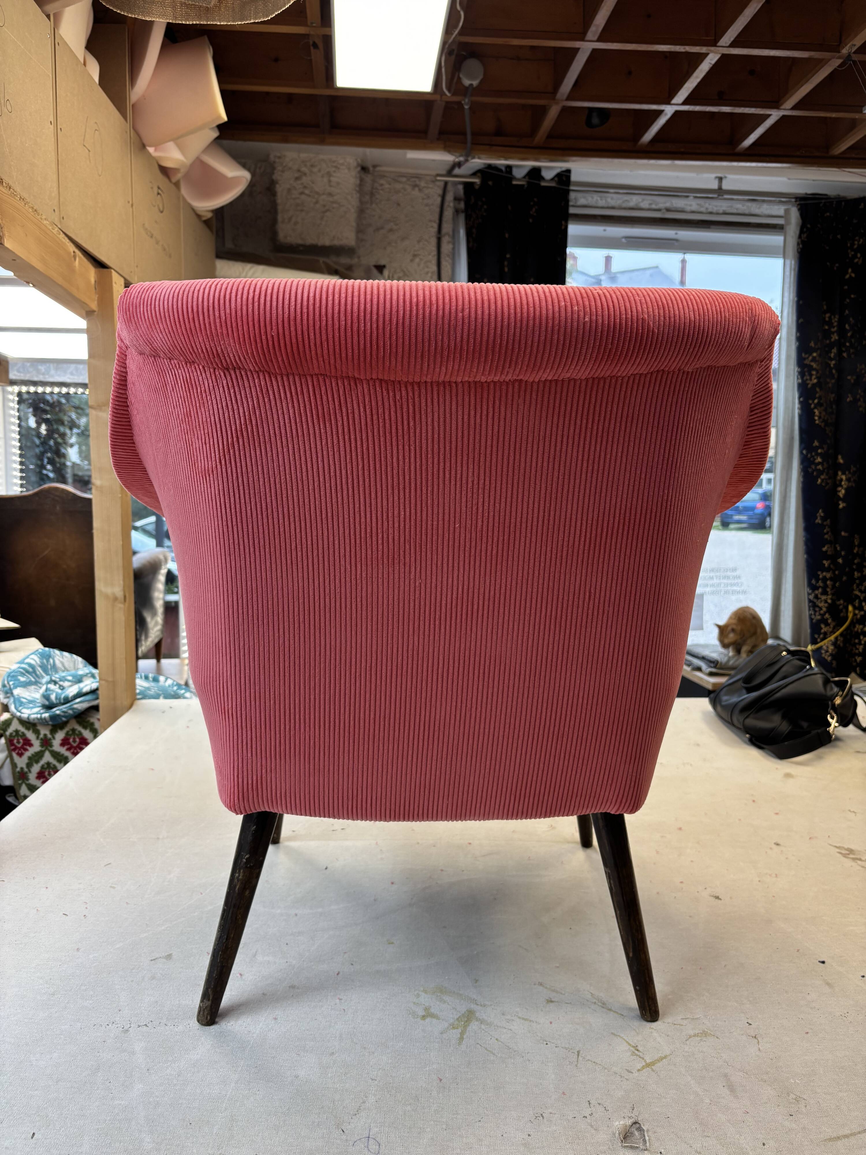 compass foot armchair