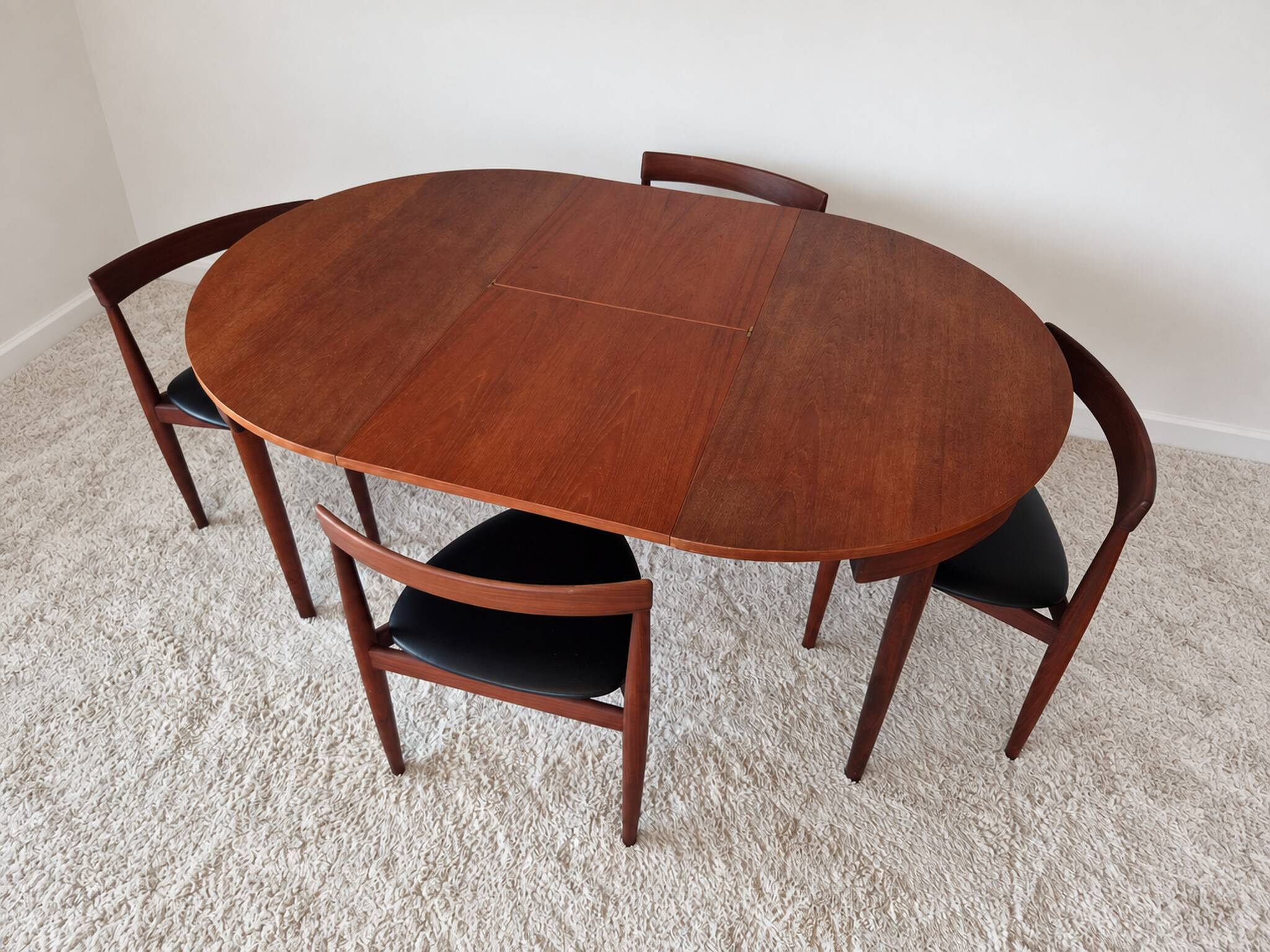 Roundette Teak Extendable Dining Set by Hans Olsen for Frem Røjle, Denmark