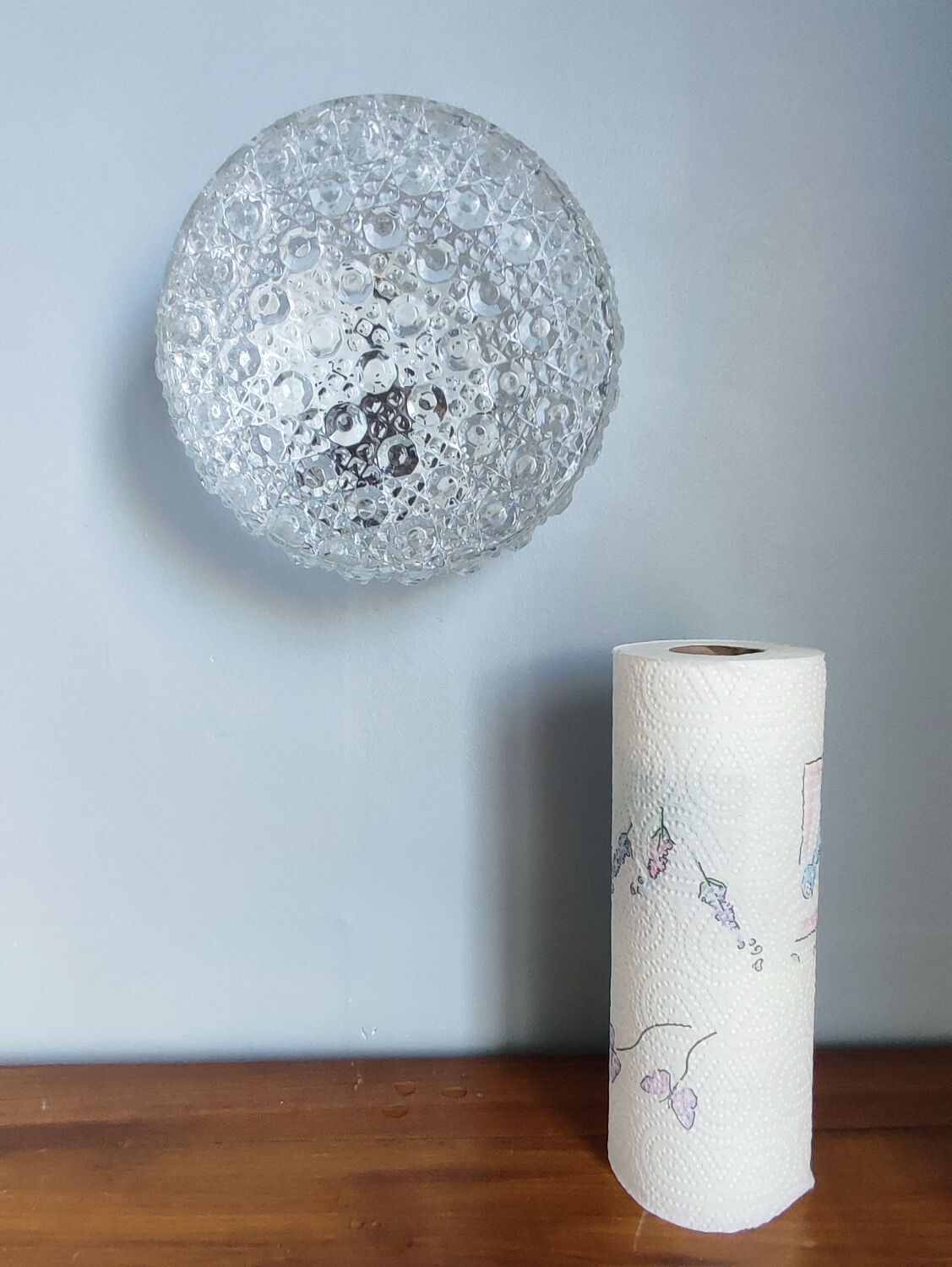 Prisma round ceiling light in vintage glass