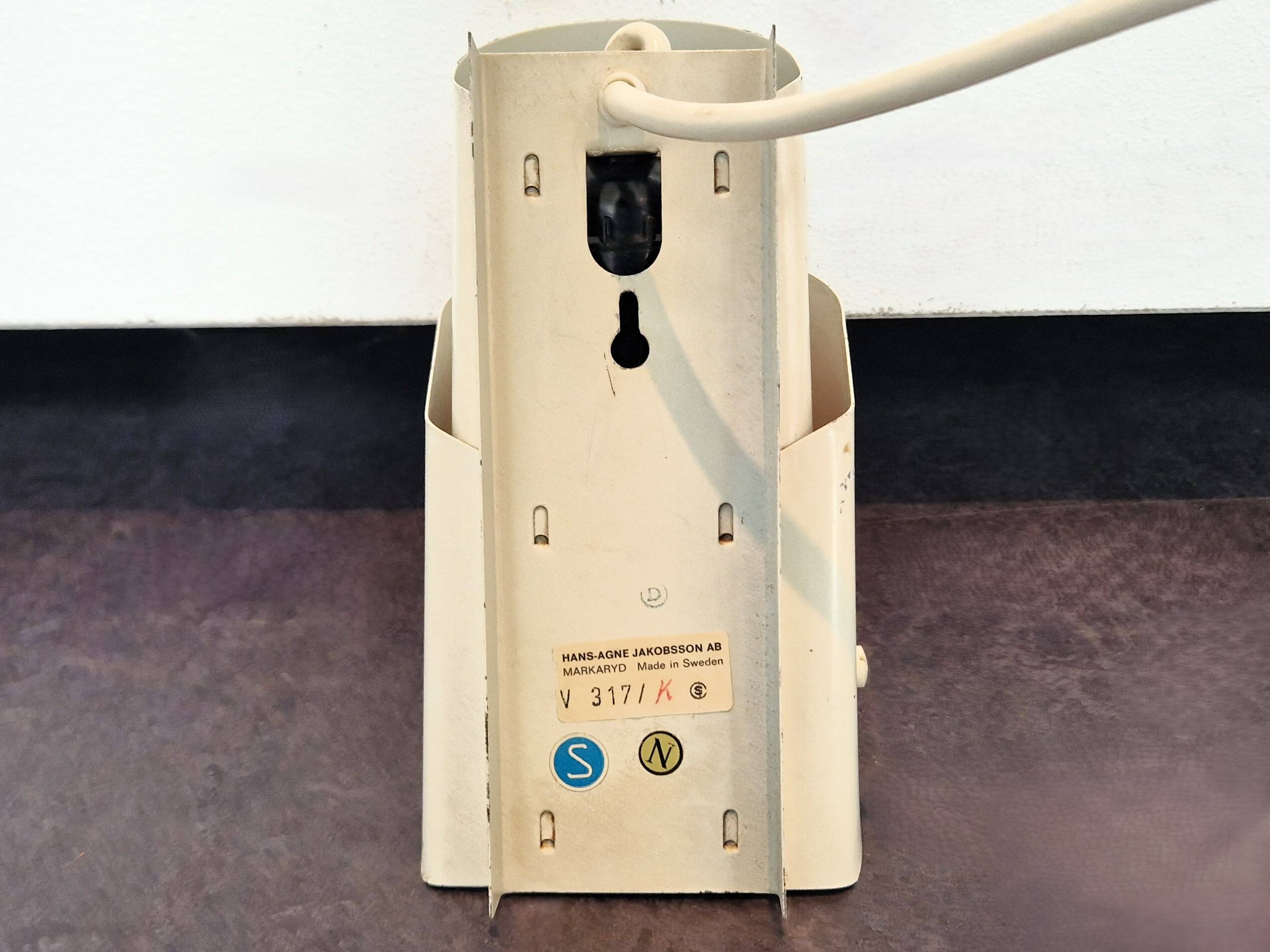 V-317 wall lamp by Hans-Agne Jakobsson for Markaryd, Sweden 1960's