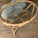 Table basse en rotin
