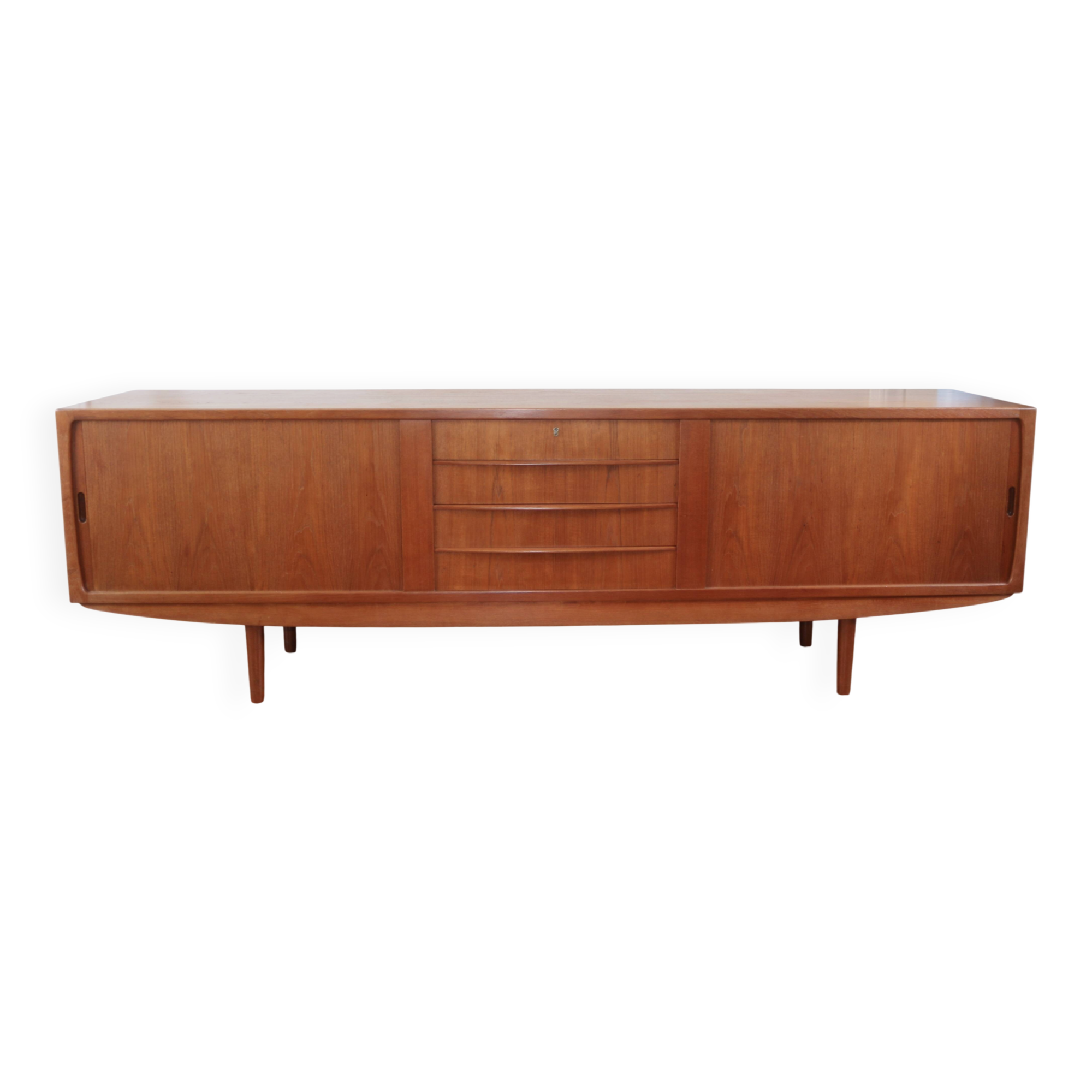 Large vintage Danish teak sideboard from the 1960s.