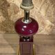 Old 70's lamp, "barber" design, lacquer and gilding, vintage