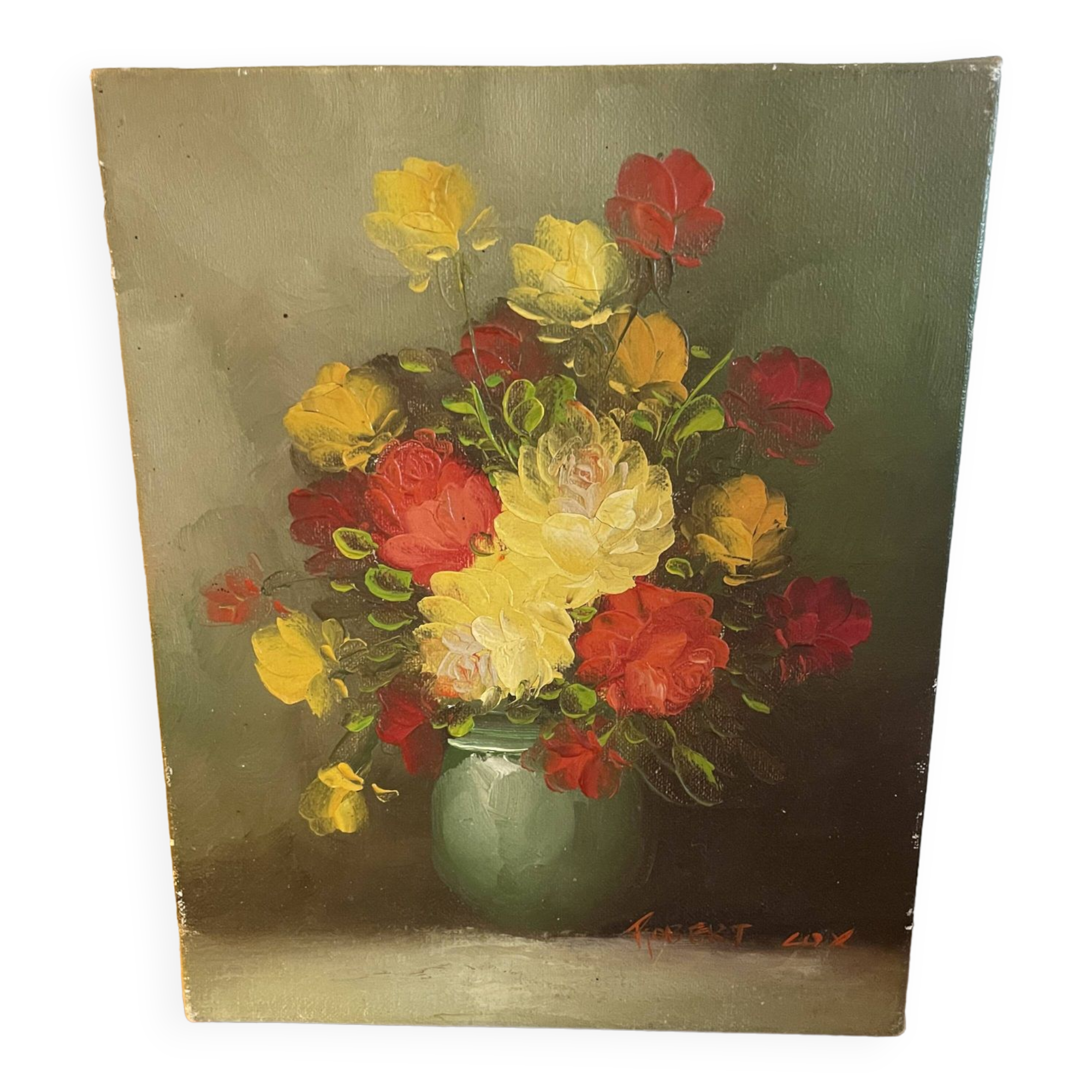 Peony bouquet painting