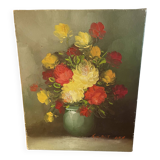 Peony bouquet painting
