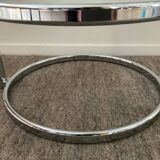 Vintage chrome coffee table with swivel tops
