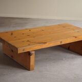 Rectangular pine coffee table from the mid-century by Roland Wilhelmsson, Ågasta, 1969.