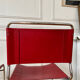 Paire de chaises vintage en métal et cuir