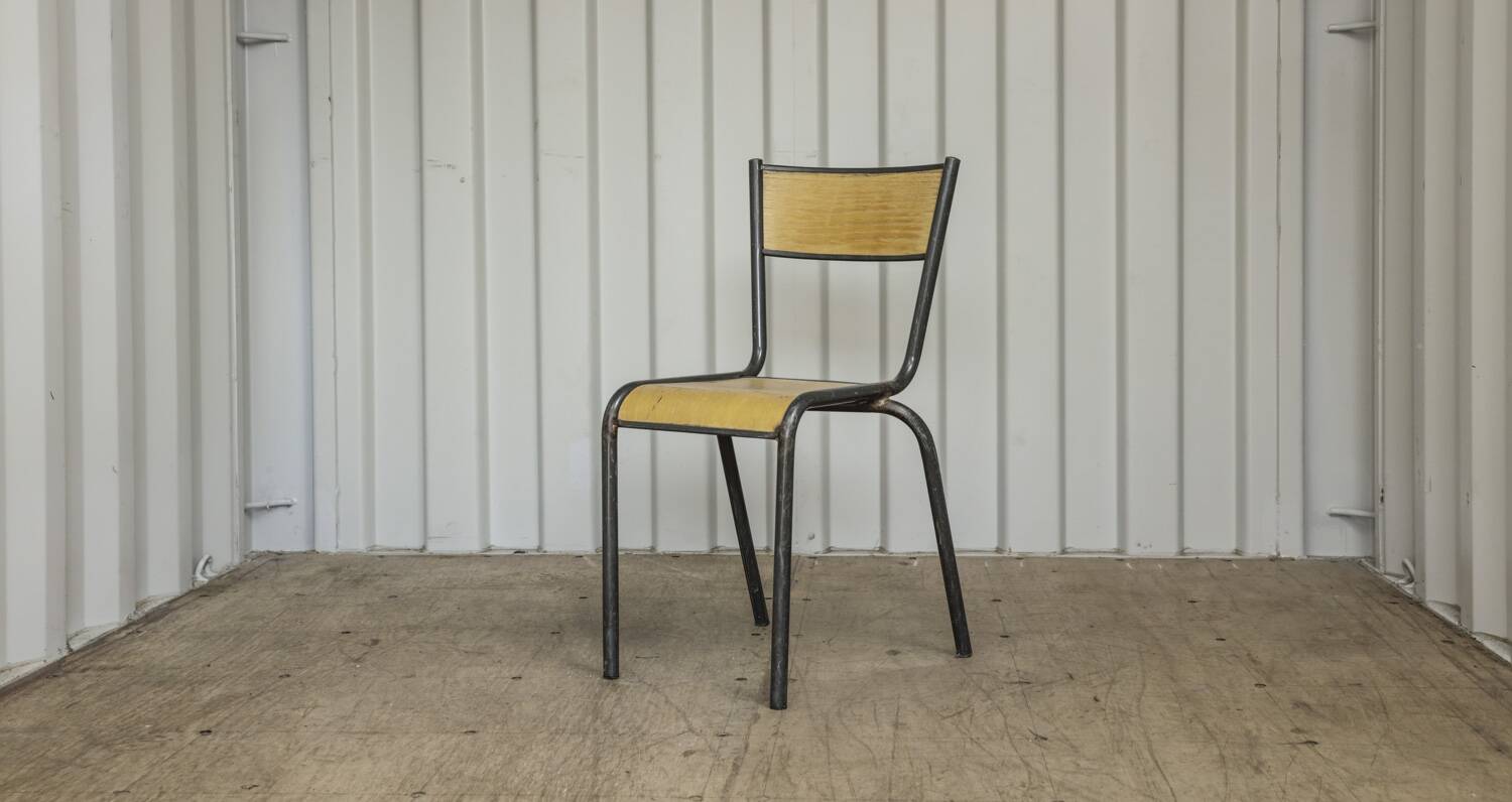 School chair 510 mullca gaston cavaillon industrial vintage