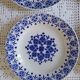Set of 6 opaque porcelain dinner plates from St Amand