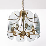 Lustre en verre Josef Brumberg, 1970s Allemagne