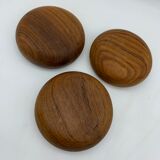 Lot of 3 bowls in Scandinavian teak teak style