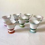 7 earthenware coffee cups of the brûlot type