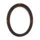 Oval-shaped wooden frame